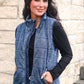 PREORDER- Refined Denim Puffer Vest