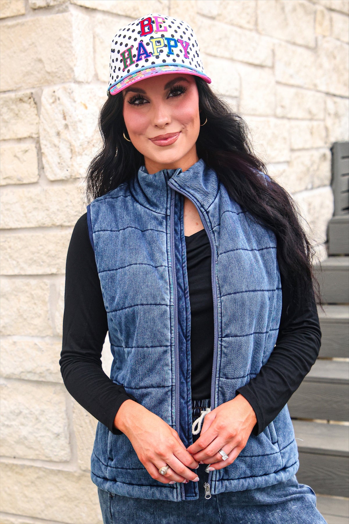 PREORDER- Refined Denim Puffer Vest