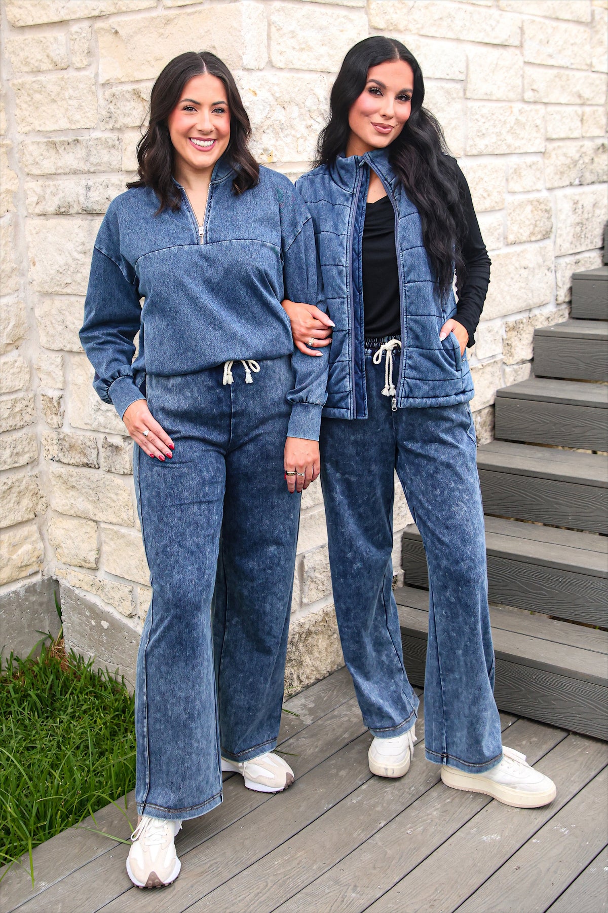 PREORDER- Refined Denim Wide Leg Pants- Light Wash