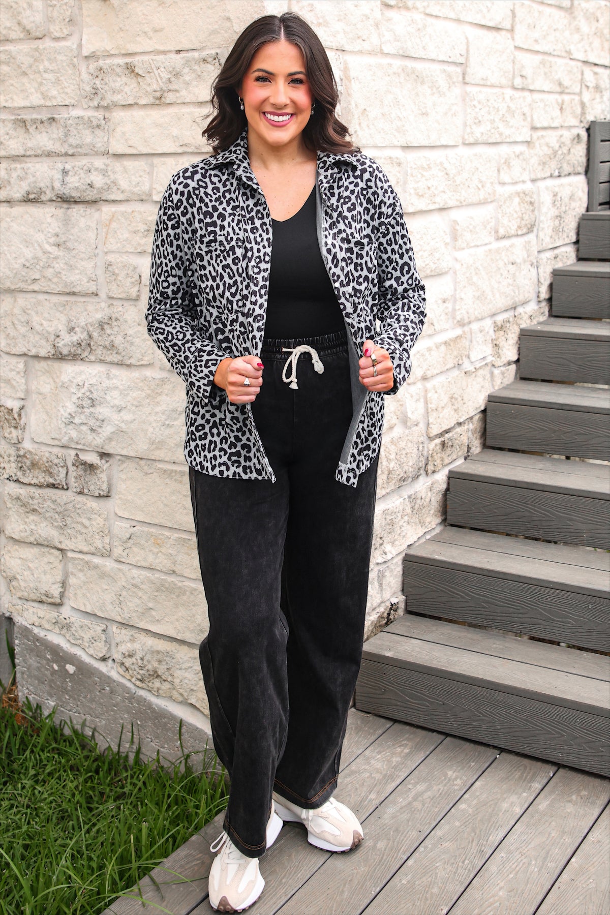 PREORDER- Refined Denim Leopard Shacket