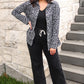 PREORDER- Refined Denim Wide Leg Pants- Black