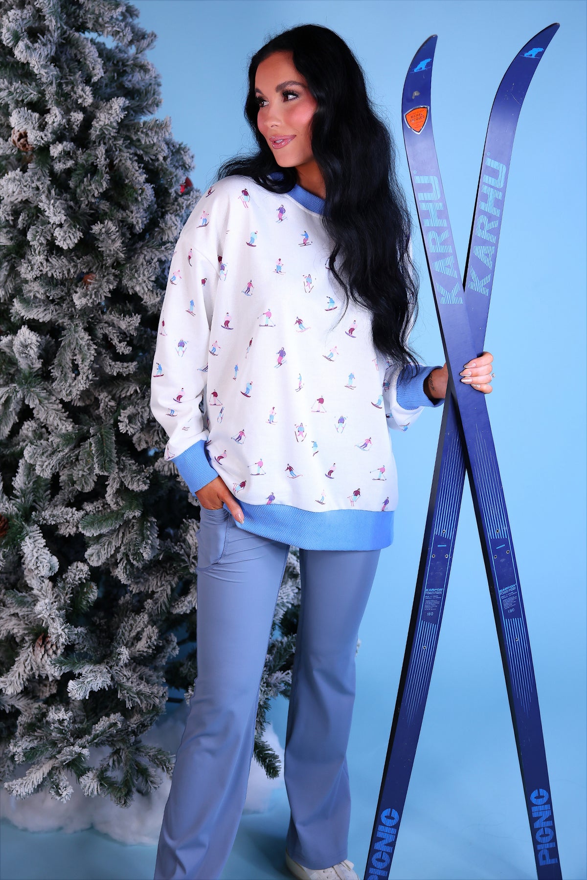 PREORDER- Compression Flared Leggings- Icy Gray