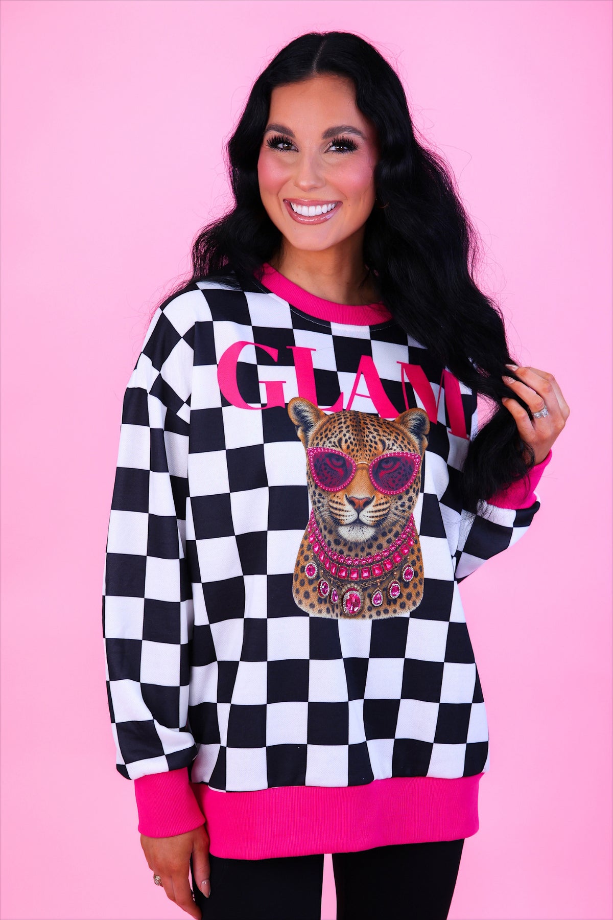 PREORDER- Pretty Wild Pullover- Glam Leopard