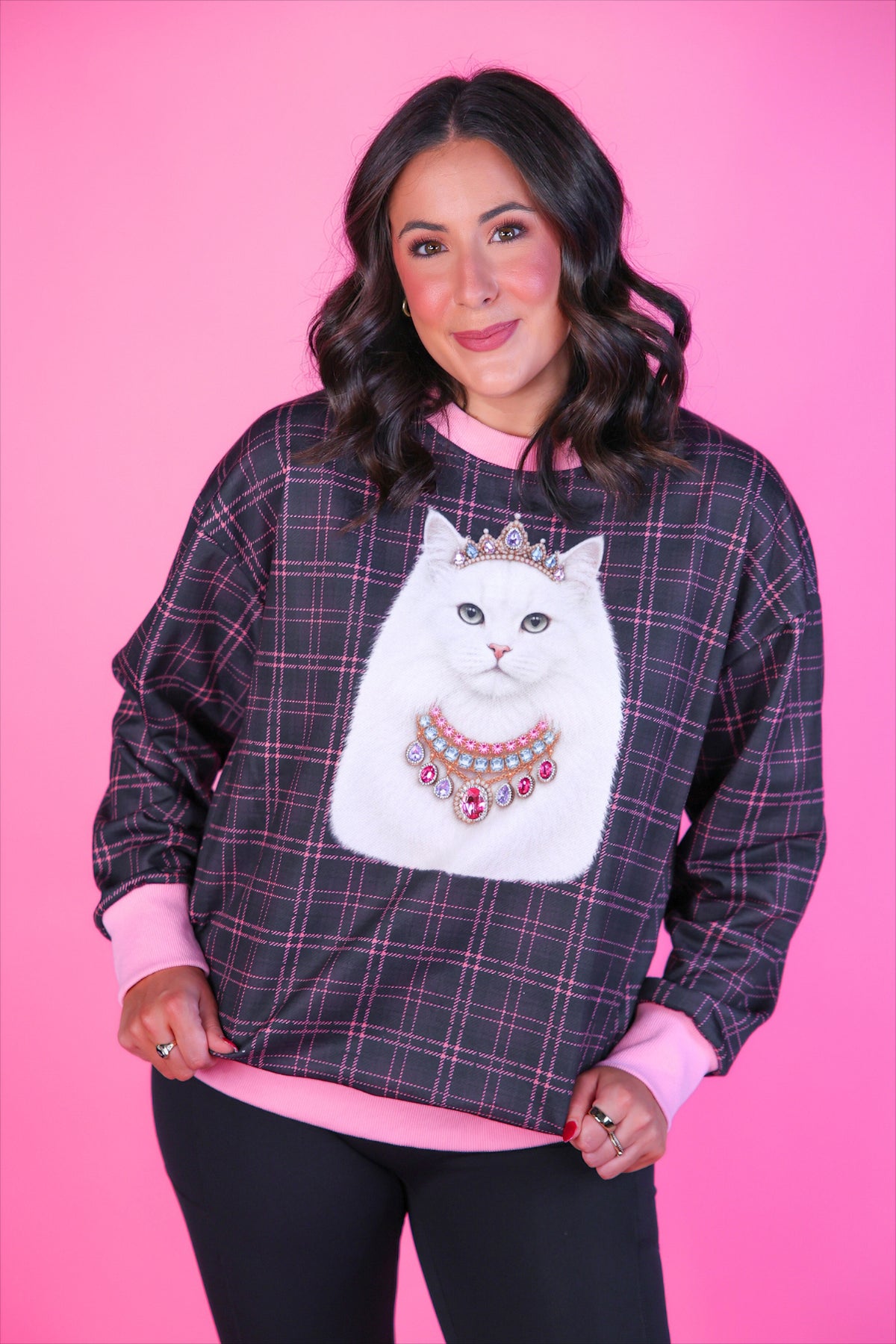 PREORDER- Pretty Wild Pullover- Jeweled Kitty
