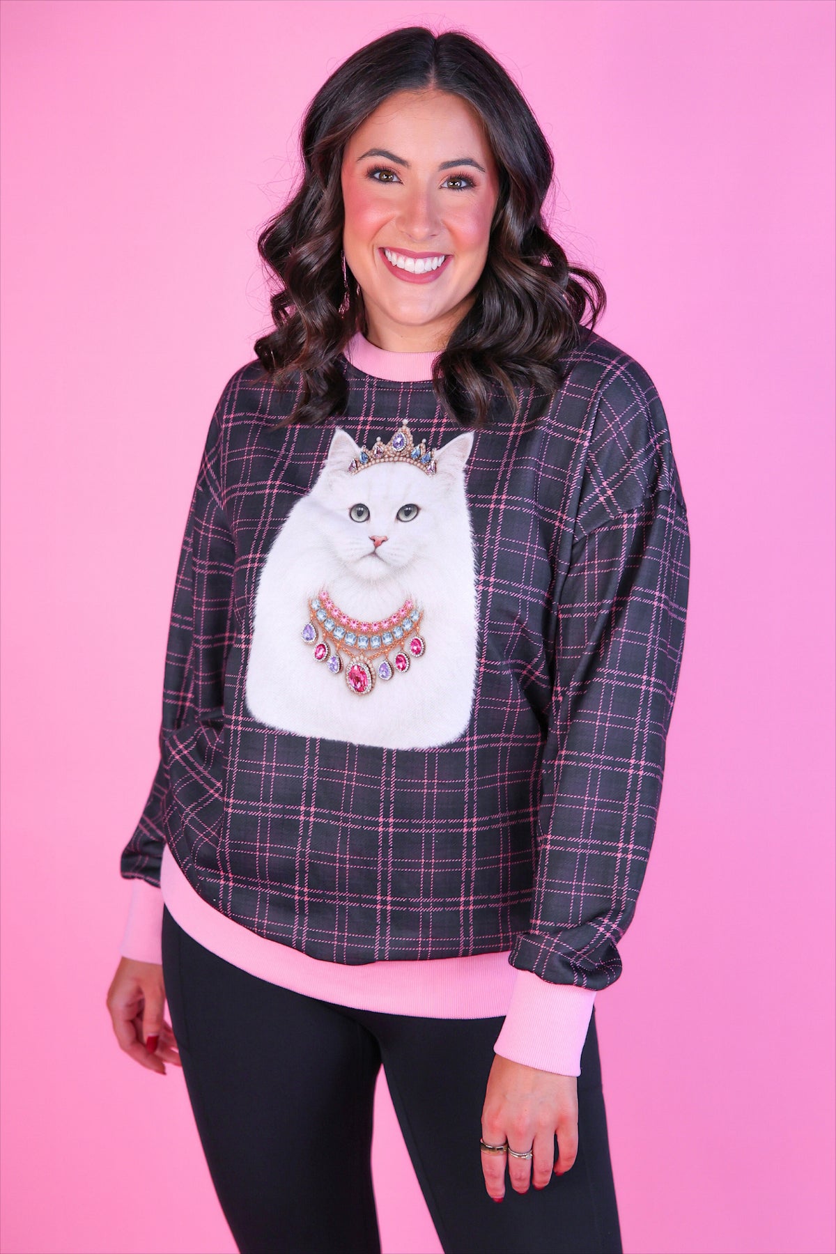 PREORDER- Pretty Wild Pullover- Jeweled Kitty