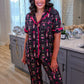 PREORDER- Bows & Bubbly After Dark Ruffle Pajama Set