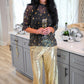 PREORDER- Bring the Sparkle Sequin Pants- Gold