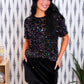 PREORDER- Multi Color Velvet Sequin Tee