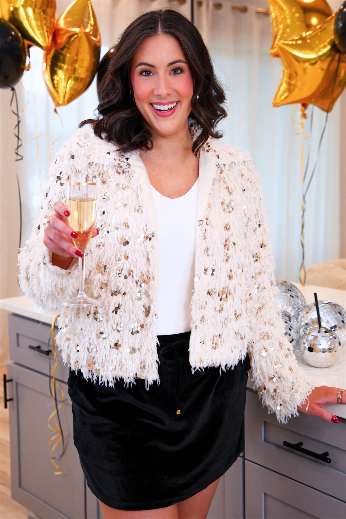 PREORDER- Feather and Shine Jacket- Cream