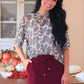 PREORDER- Emma Mesh Tee- Magnolia Paisley