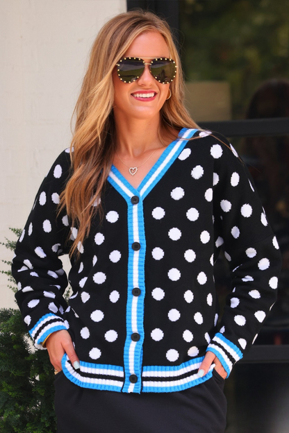 PREORDER- Polka Dot Knit Cardigan