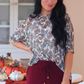 PREORDER- Emma Mesh Tee- Magnolia Paisley