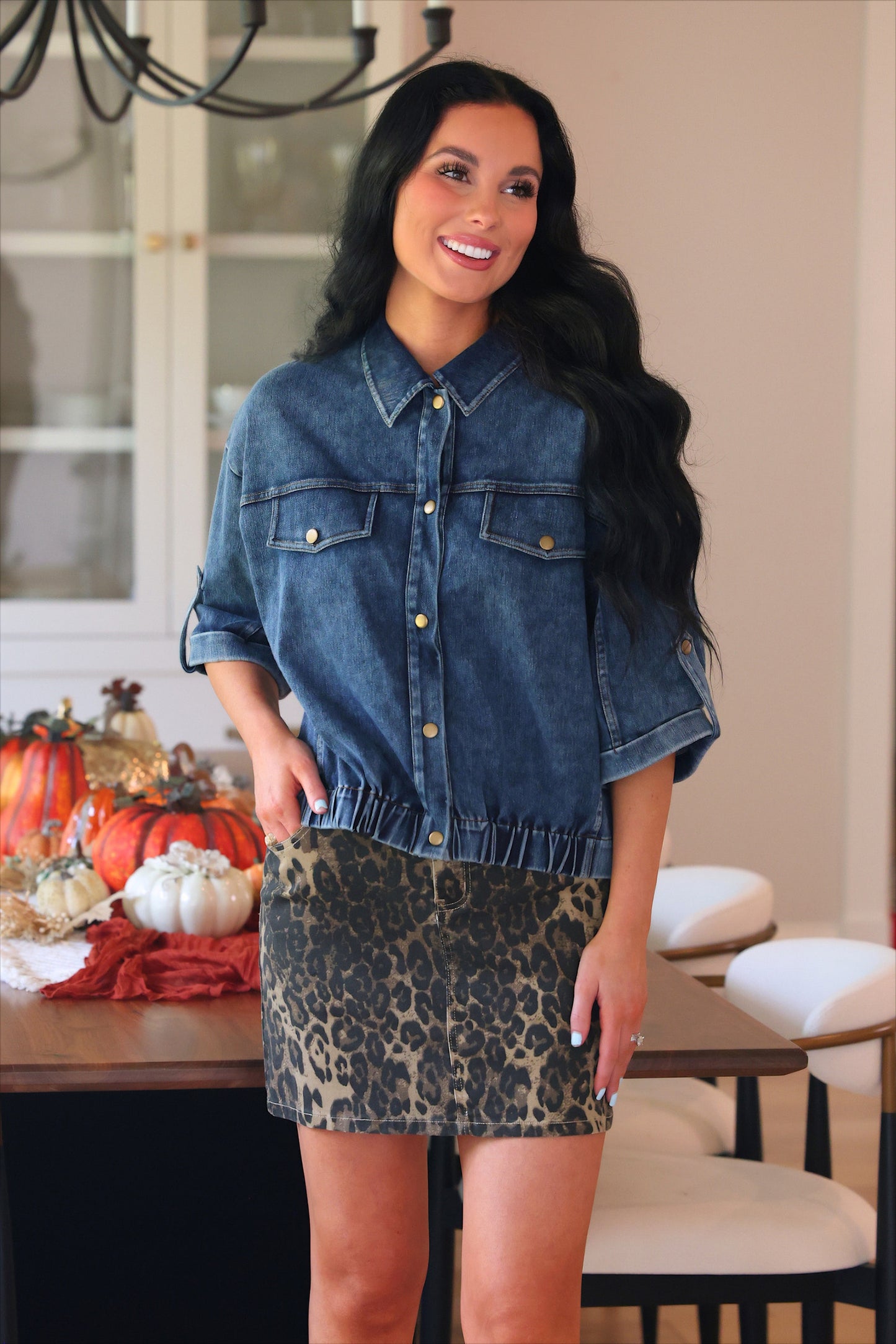 PREORDER- Refined Denim Bomber Jacket- Light Wash