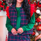 PREORDER- Navy Christmas Plaid Skort