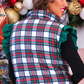 PREORDER- White Christmas Plaid Puffer Vest