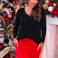 PREORDER- Velvet Hour Skort - Red