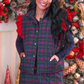 PREORDER- Navy Christmas Plaid Skort