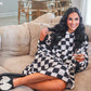 Cozy Blanket Hoodie- Checkered