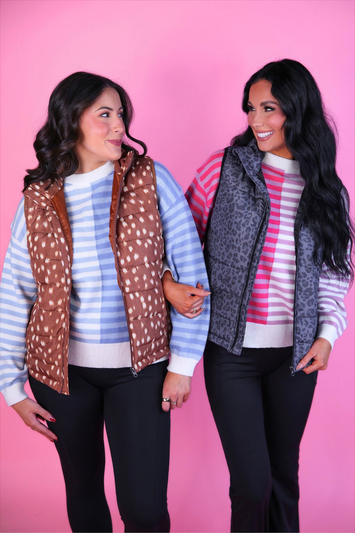 PREORDER- Delilah Puffer Vest- Smoky Leopard