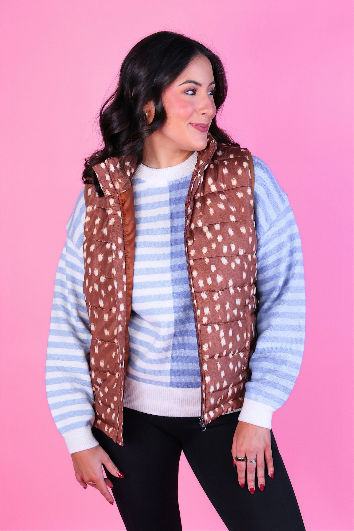 PREORDER- Delilah Puffer Vest- Oh Deer