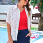 PREORDER- Sutton Button Up Top- Patriotic Stars