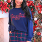 PREORDER- Joyful Plaid Patch Luxe Pullover
