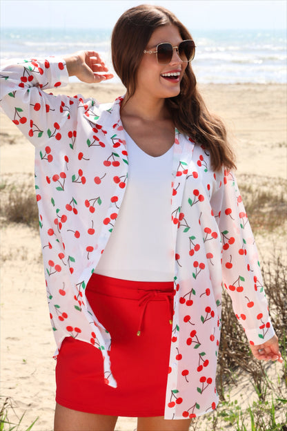 PREORDER- Breezy Tunic Top- Cherry Pop