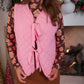 Twila Quilted Tie Vest- Pink