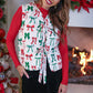 Twila Quilted Tie Vest- Midnight Bow Christmas Edition
