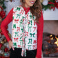 Twila Quilted Tie Vest- Midnight Bow Christmas Edition