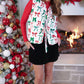 Twila Quilted Tie Vest- Midnight Bow Christmas Edition