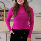 PREORDER- Keigan Mesh Top- Magenta Glitter