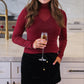 PREORDER- Keigan Mesh Top- Maroon Glitter