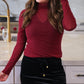 PREORDER- Keigan Mesh Top- Maroon Glitter