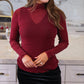 PREORDER- Keigan Mesh Top- Maroon Glitter