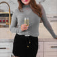 PREORDER- Keigan Mesh Top- Silver Glitter