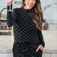 PREORDER- Times Square Velvet Mesh Top- Black Checkered