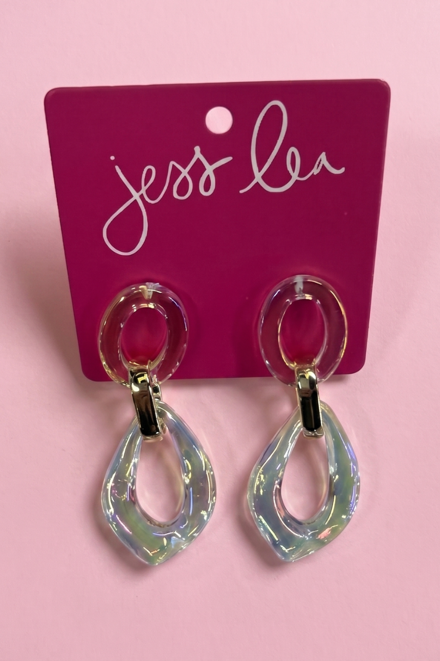Iridescent Link Earrings