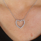 Jessica Signature Heart Pendant Necklace- Silver
