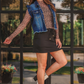 PREORDER- Jordan Ruffle Denim Vest- Dark Denim