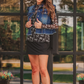 PREORDER- Jordan Ruffle Denim Vest- Dark Denim