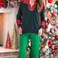 PREORDER- Juniper Pullover- Black/Red Plaid