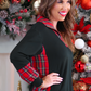 PREORDER- Juniper Pullover- Black/Red Plaid