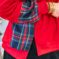 PREORDER- Juniper Pullover- Red/Black Plaid