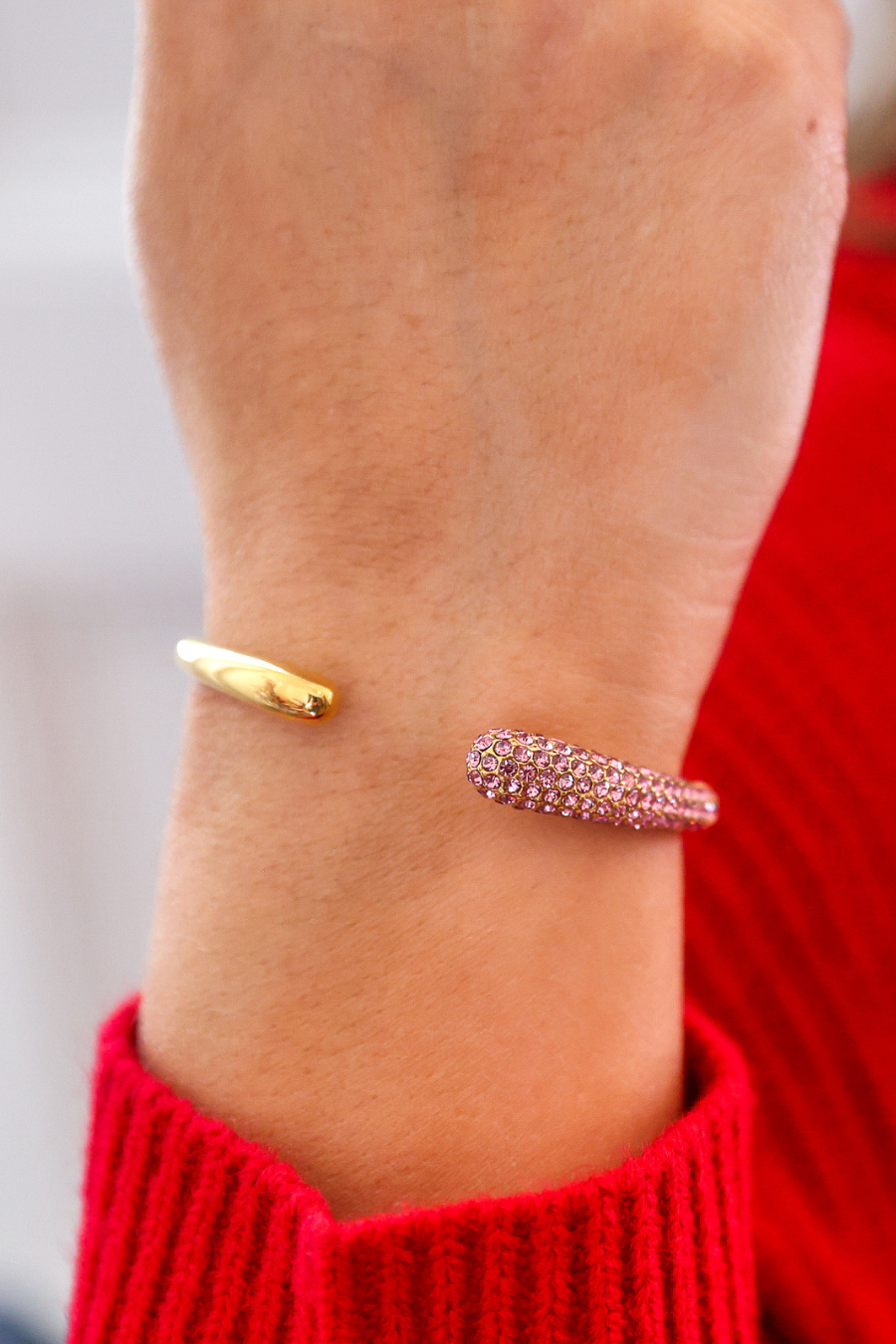Pink Gems Embrace Cuff