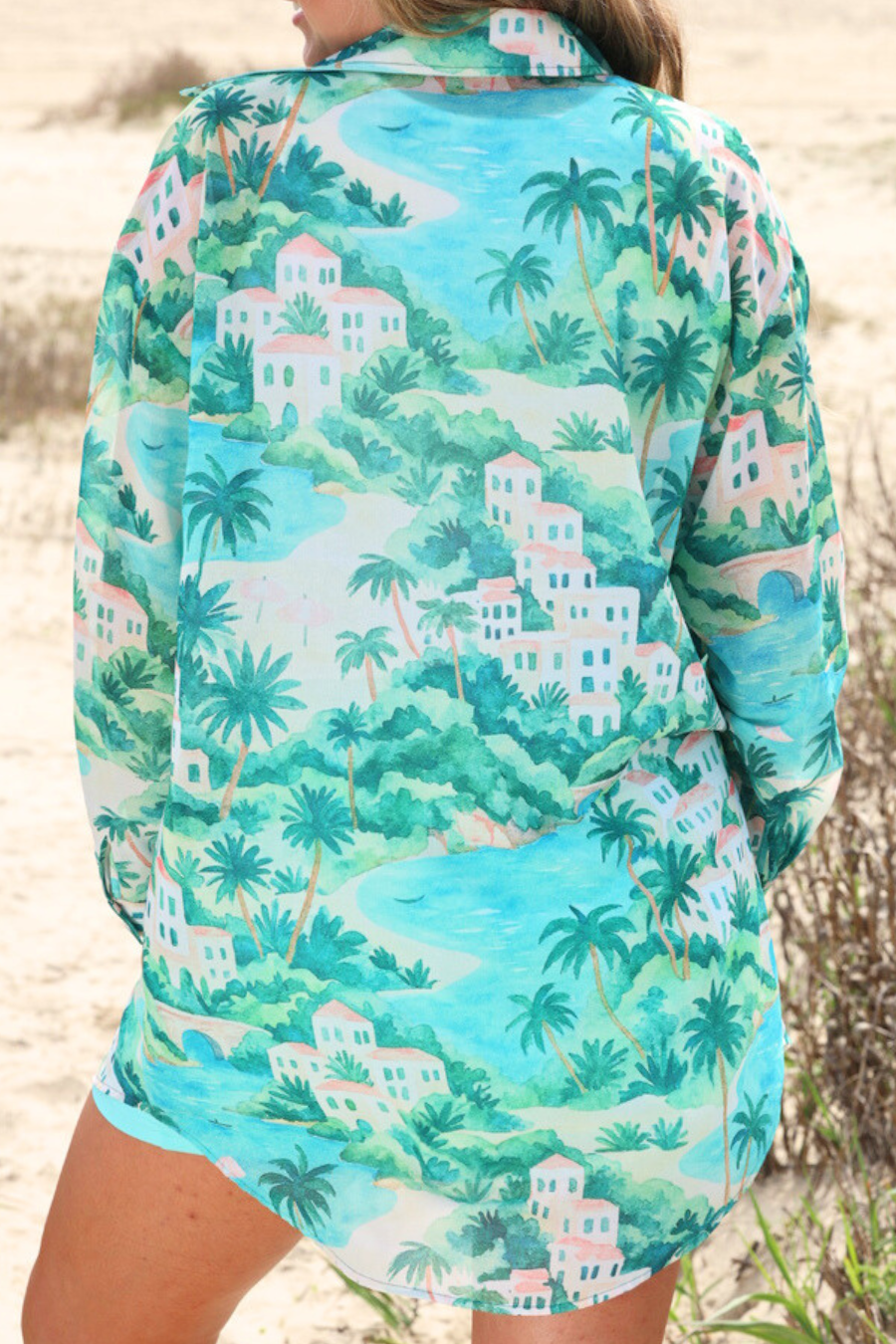 PREORDER- Breezy Tunic Top- Coastal Vista