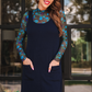 PREORDER- Keigan Mesh Top- Blue Floral
