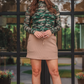 PREORDER- Keigan Mesh Top- Green Camo