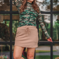 PREORDER- Keigan Mesh Top- Green Camo