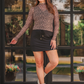 PREORDER- Keigan Mesh Top- Leopard